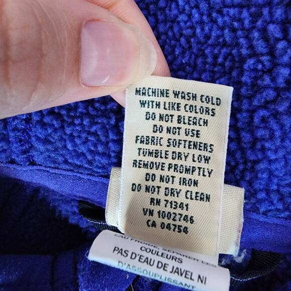 L.L.Bean Kid's Blue Hooded Sweater Fleece Full Zip Jacket | Kid's Large (14-16) - Picture 14 of 14